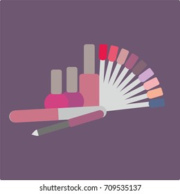 Cosmetic accessories, vector icon