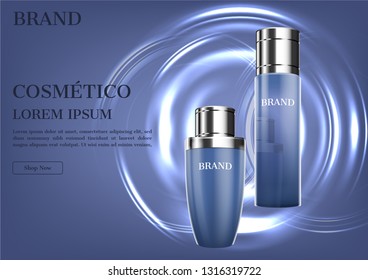 Cosmetic ad, moisturizer and serum template mockup Cosmetic ad, moisturizer and serum template mockup
