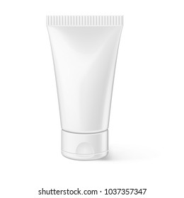 Cosmetic ads mockup template. Vector beauty plastic lotion bottle, tube container for brand advertising design layout. Healthcare perfume product packaging, hygiene suntun toner makeup clean