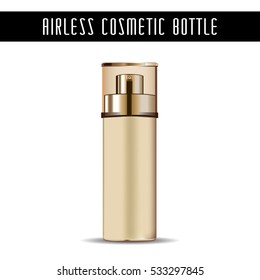 Cosmetic ads template. Cosmetic Spray Bottle. Vector Illustration.