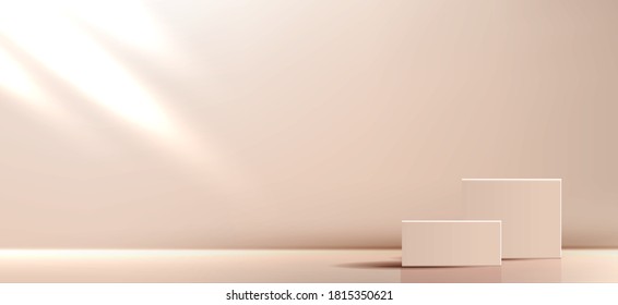 Cosmetic background for product minimal scene with geometrical forms. Abstract background. Scene to show cosmetic products. Showcase, shopfront. vector illustration design.