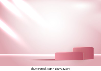 Cosmetic background for product minimal scene with geometrical forms. Abstract background. Scene to show cosmetic poducts. Showcase, shopfront. vector illustration design.