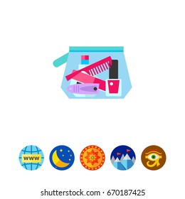 Cosmetic bag icon