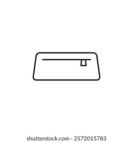 Cosmetic bag icon in liner stroke style