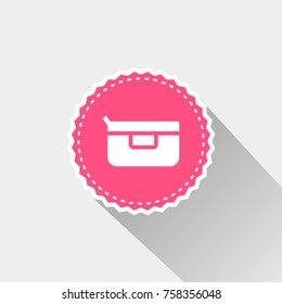 Cosmetic Bag icon with long shadow