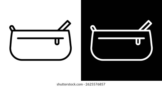 Vetor de ícone de saco cosmético para web e aplicativo móvel. Símbolo isolado.