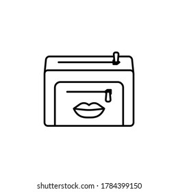 cosmetic bag line icon. Signs and symbols can be used for web, logo, mobile app, UI, UX