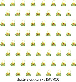 Cosmetic bag pattern wallpaper on white background. Vector illustration. Clip art.