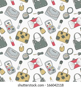 cosmetic and bag seamless pattern 