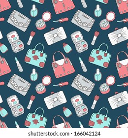 cosmetic and bag seamless pattern 