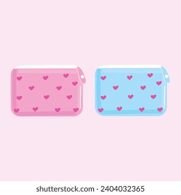 Cosmetic Bag set vector illustration