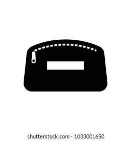 cosmetic bag vector icon. Flat design style