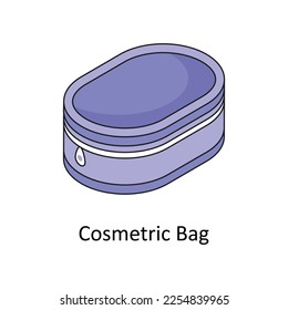 Cosmetic Bag Vector Isometric Filled Outline icon for your digital or print projects.