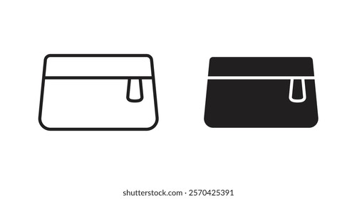 Cosmetic bag vector web icons set