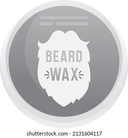 Cosmetic beard wax bottle icon flat vector. Cream gel for moustache plastic jar container isolated on white background