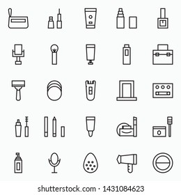 Cosmetic and beauty icons, for women and girls