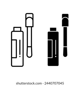 Cosmetic Beauty Lip Gloss Icons. Makeup Product and Glamour Symbols