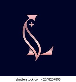 cosmetic beauty logo brand letter L