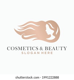 Cosmetic and Beauty logo design,  Beauty Hair logo design vector template