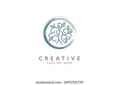 Kosmetik- und Schönheitslogo Design Vektorgrafik Icon Illustration.