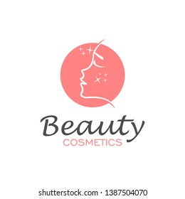 Cosmetic Beauty Logo Design Womans Face Stock Vector (Royalty Free ...