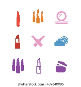 Cosmetic Beauty Makeup Vector Icon Logo Illustration