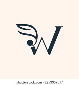 COSMETIC BEAUTY SPA MASSAGE WEDDING LOGO LETTER W