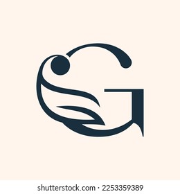 COSMETIC BEAUTY SPA MASSAGE WEDDING LOGO LETTER G