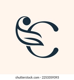 COSMETIC BEAUTY SPA MASSAGE WEDDING LOGO LETTER C