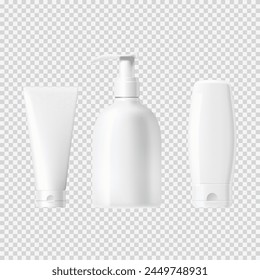 Cosmetic Blank Mockup Design For Beauty Pack Bottle Illustration Vector