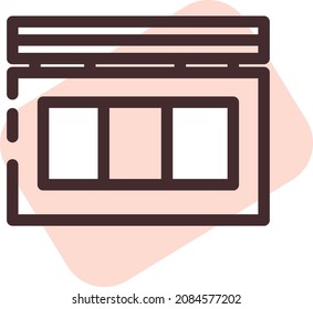 Cosmetic blush, illustration, vector, on a white background.