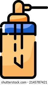 Cosmetic body oil, illustration, vector on a white background.