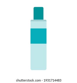 Cosmetic bottle beauty vector illustration icon care design. Product cosmetic bottle skin flat spa symbol hygiene health isolated white icon. Female container tube object package skincare beauty