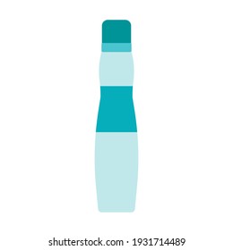 Cosmetic bottle beauty vector illustration icon care design. Product cosmetic bottle skin flat spa symbol hygiene health isolated white icon. Female container tube object package skincare beauty