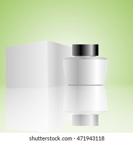 cosmetic bottle with box eps 10