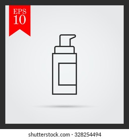 Cosmetic bottle with dispenser