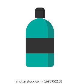 Icono plano de botella estética aislado en fondo blanco. Ilustración vectorial. Eps 10.