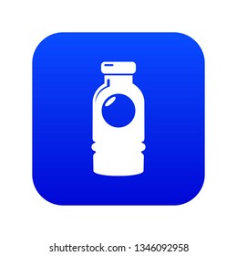 Cosmetic bottle icon blue vector isolated on white background
