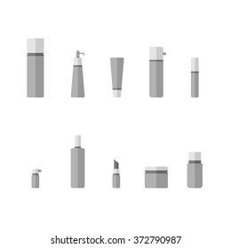 Cosmetic bottle Icon in flat style isolated on a white background - stock vector