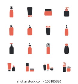 Cosmetic bottle icons