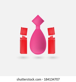 Cosmetic bottle icons