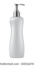 Cosmetic bottle on white background, realistic vector illustration