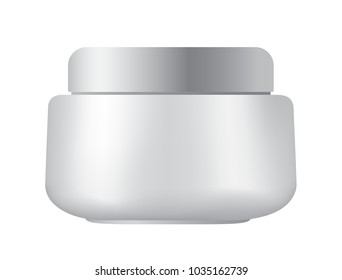 Cosmetic bottle on white background, realistic vector illustration