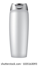 Cosmetic bottle on white background, realistic vector illustration