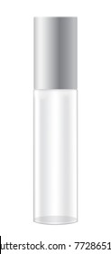 Cosmetic bottle on white background, realistic vector illustration