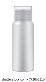 Cosmetic bottle on white background, realistic vector illustration