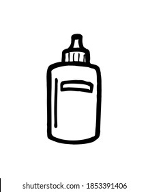 Botella cosmética negra brillante para toner facial, champú o gel de ducha y tarro crema. Plantilla de diseño de vectores. Modelación de empaquetado de cosméticos