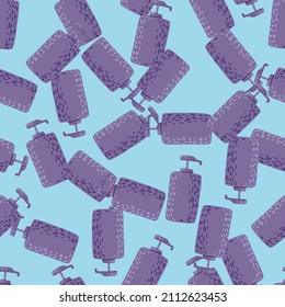 Cosmetic bottle seamless pattern. cosmetics toiletries background. Repeated texture in doodle style for fabric, wrapping paper, wallpaper, tissue. Vector illustration.