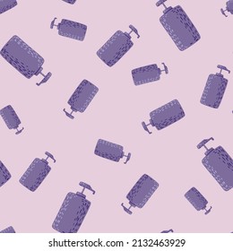 Cosmetic bottle seamless pattern. cosmetics toiletries background. Repeated texture in doodle style for fabric, wrapping paper, wallpaper, tissue. Vector illustration.