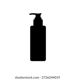 Diseño de ilustración plana de Vector de silueta de botella cosmética.